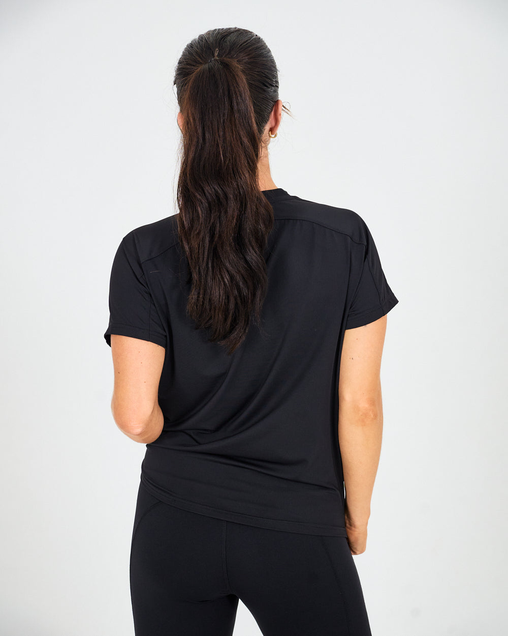 Womens Pinhole Boxy Tee - Black image 3