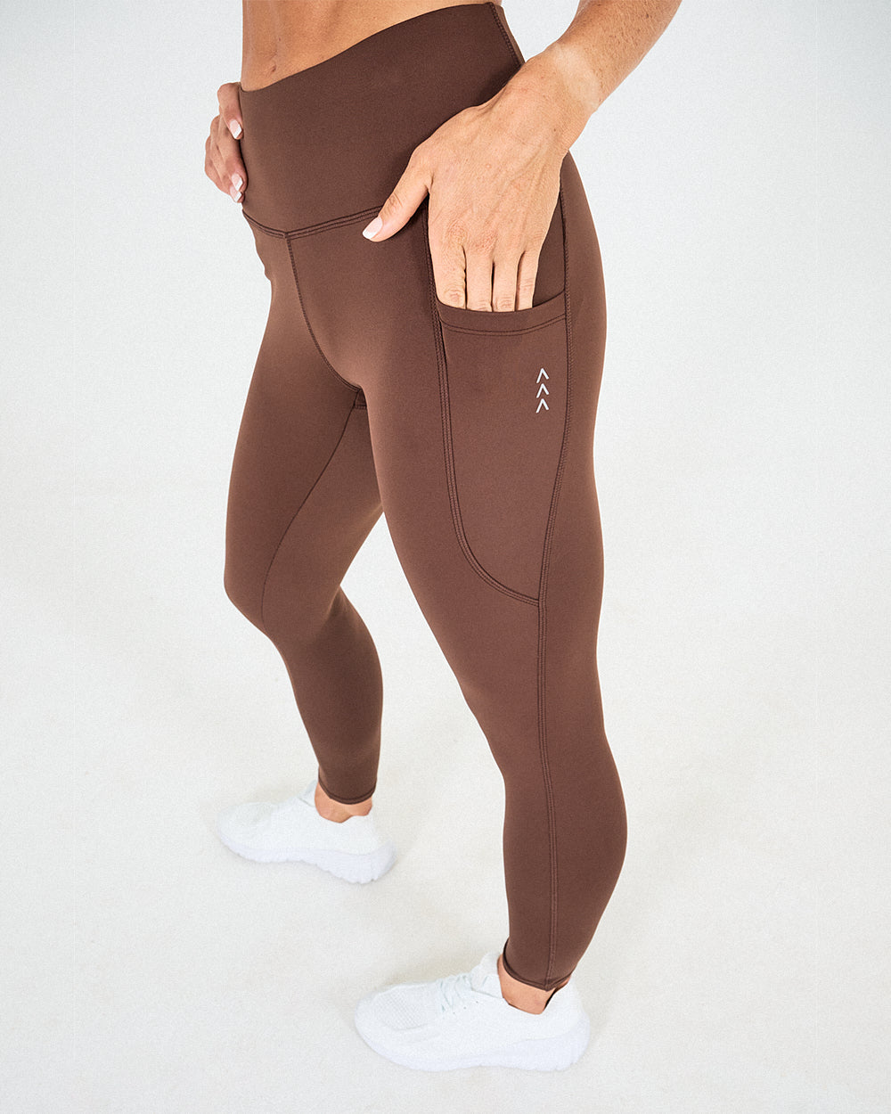 Womens Core Leggings - Mocha Brown image 2