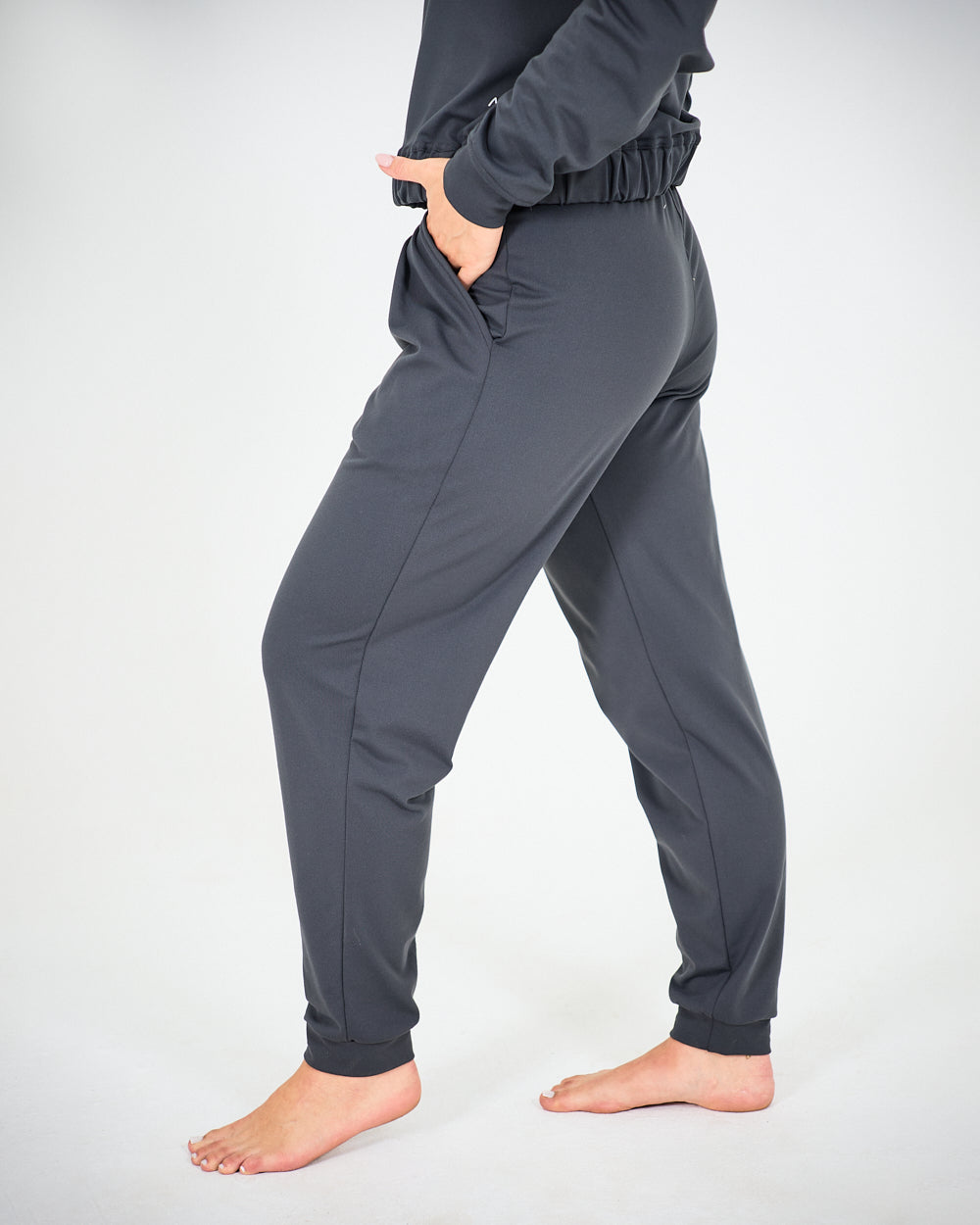 Womens Relaxed Yoga Pants - Sapphire Grey image 3