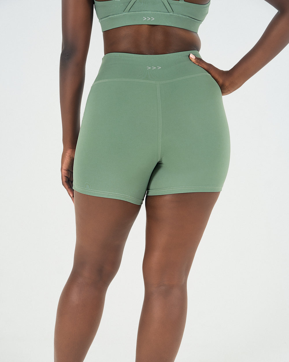 Womens Hot Shorts - Forest Green image 3