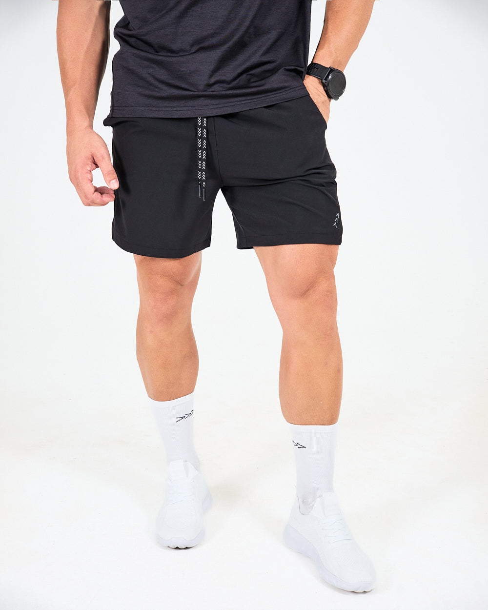 Mens Train 6-Inch Shorts - Black image 3