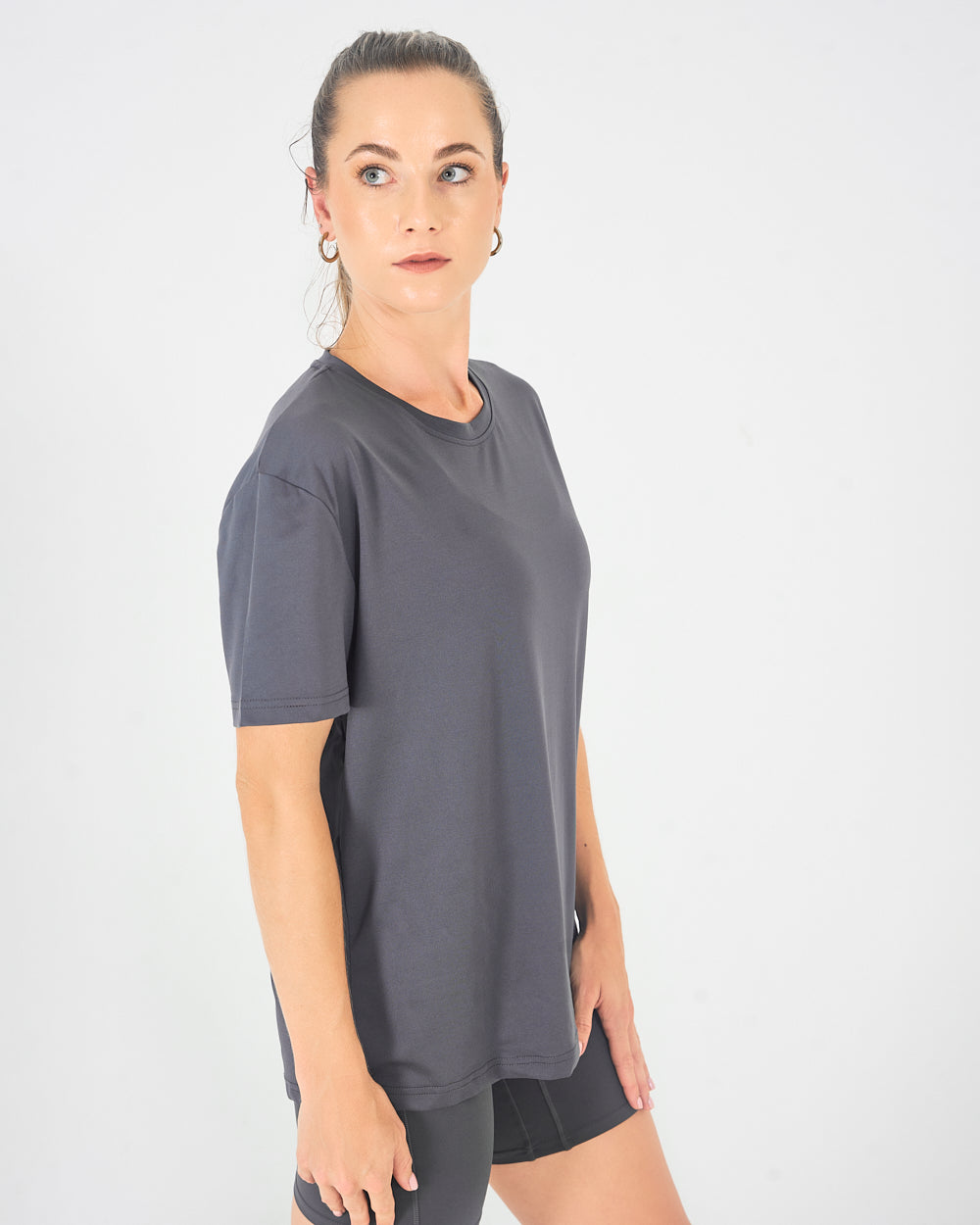 Womens Oversized Tee - Sapphire Grey image 2