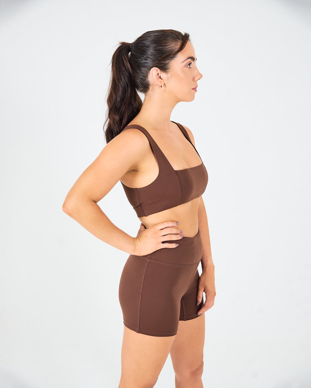 Womens Hot Shorts - Mocha Brown image 3