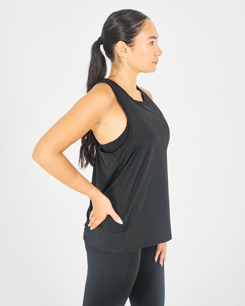 Womens Racerback Tank Top - Black image 3