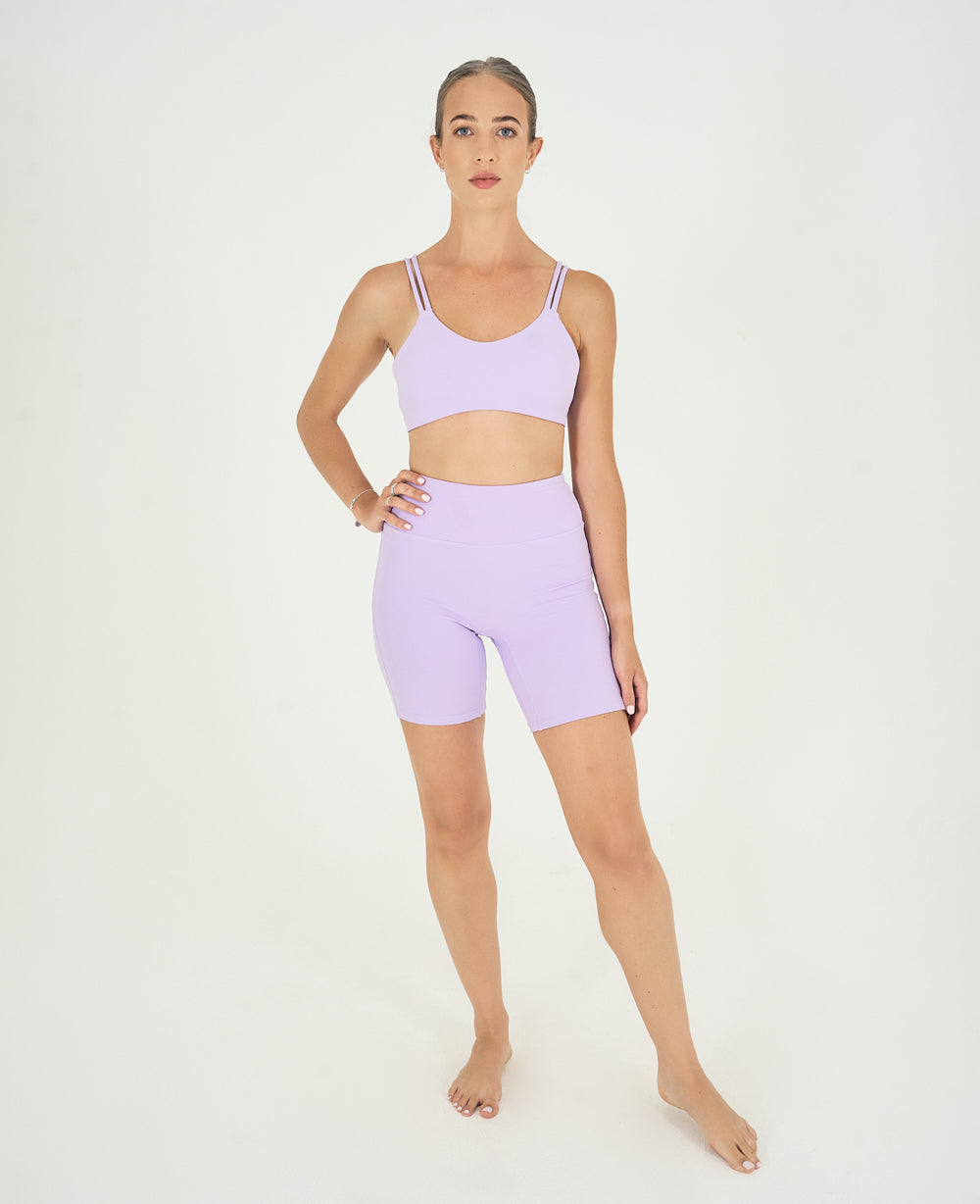 Womens Strappy Sports Bra - Lilac image 4
