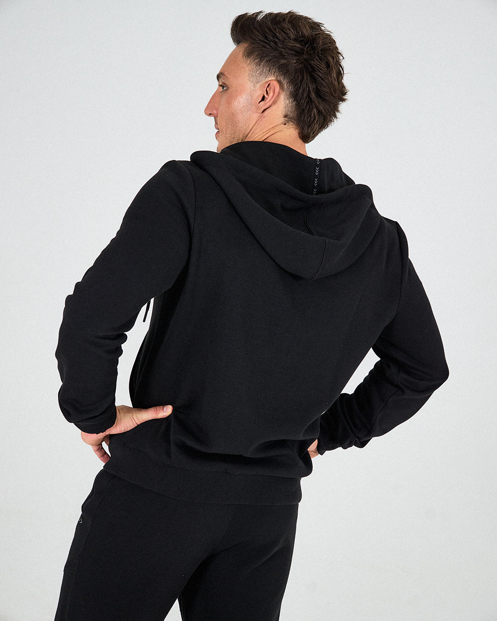 Mens Scuba Hoodie - Black image 3