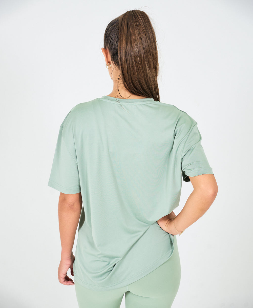 Womens Oversized Tee - Sage Green image 3