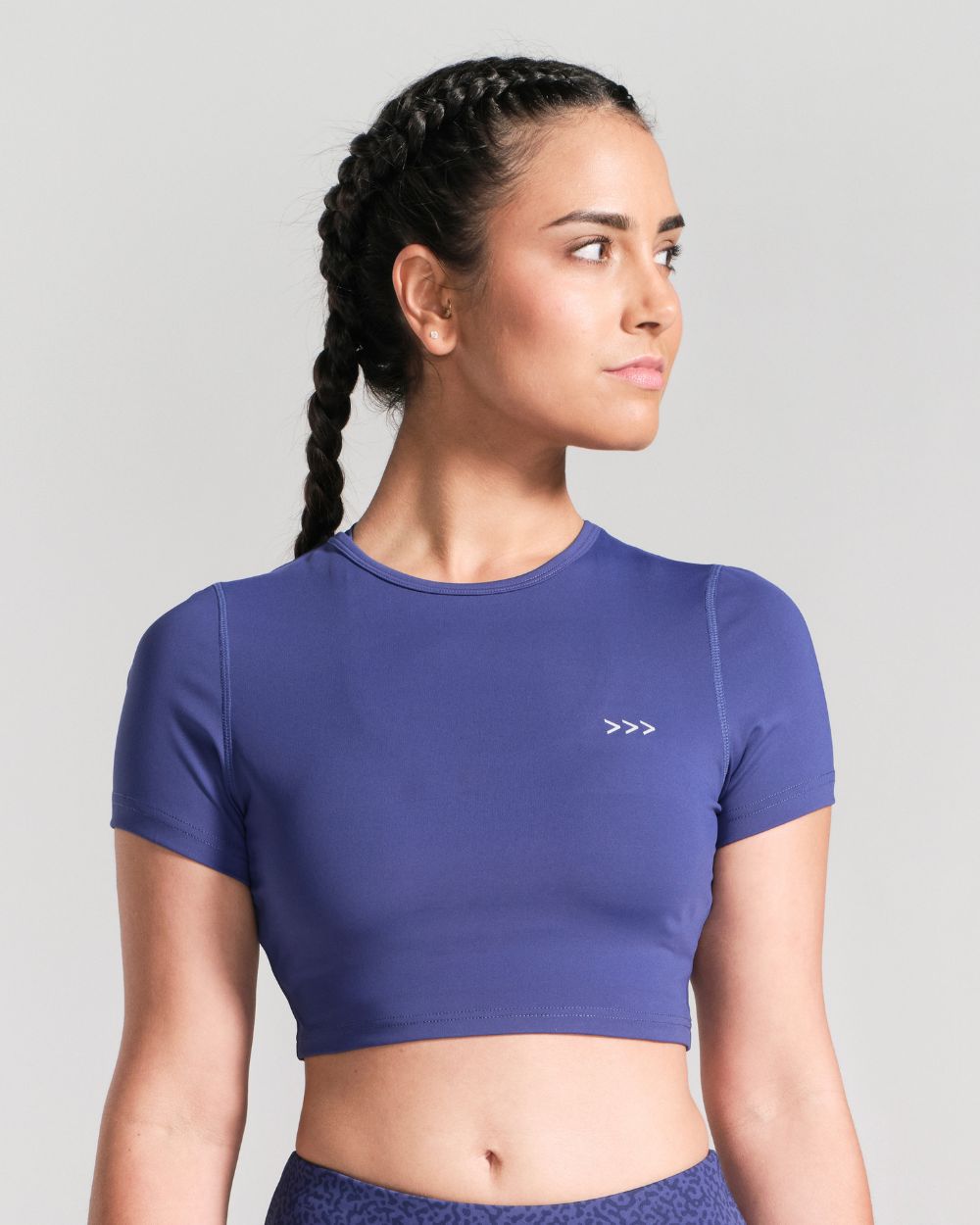 Fitted Cropped Tee - Electric Blue image 0
