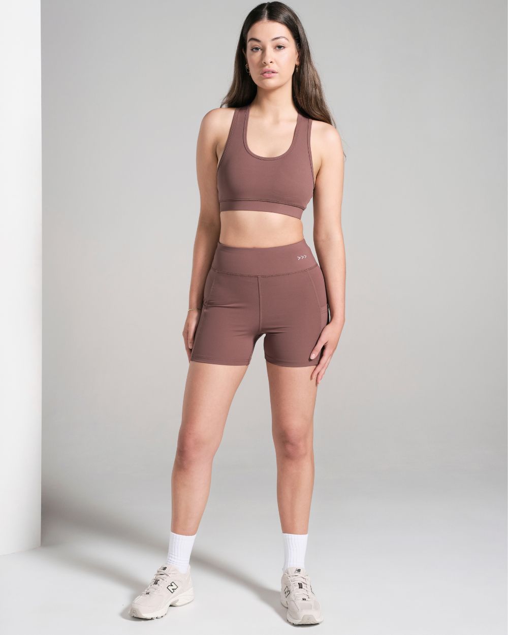 Racerback Sports Bra - Brown image 4