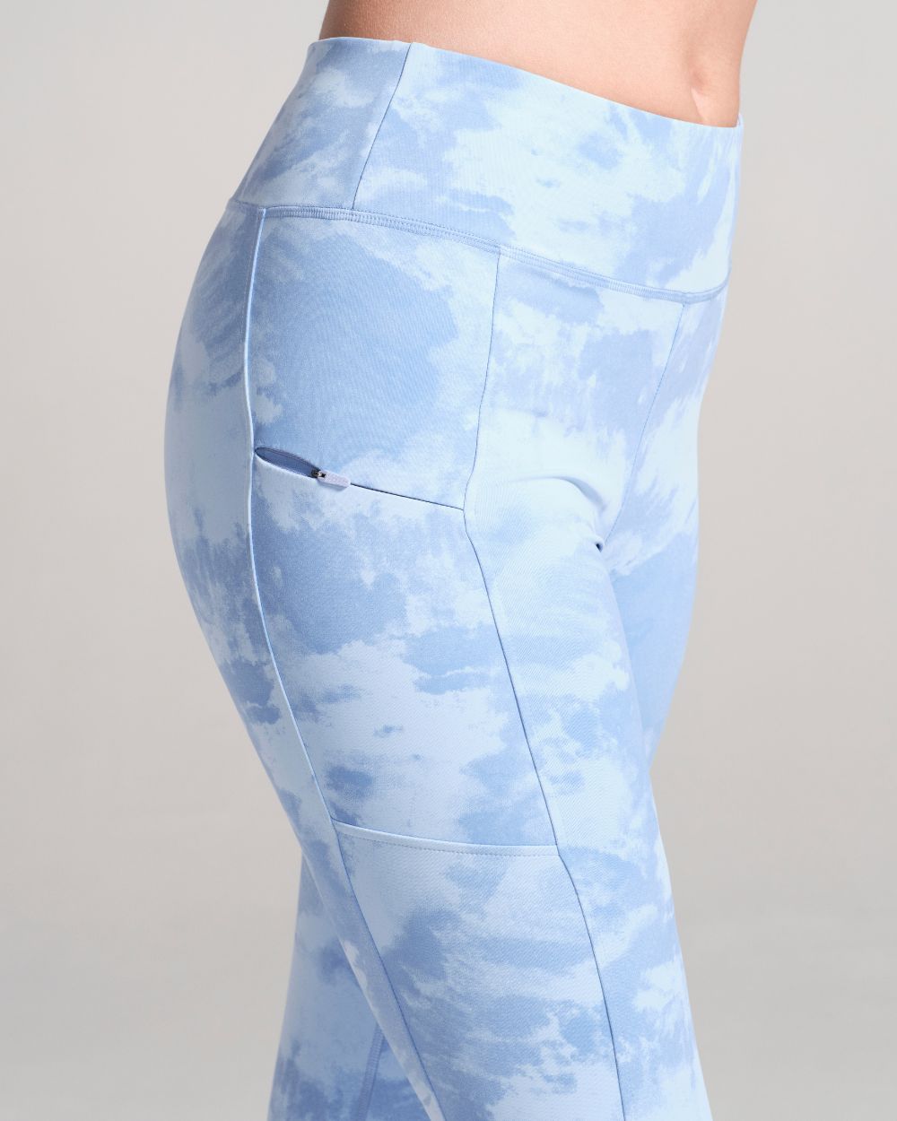 Printed 7/8 Leggings - Pale Blue image 3