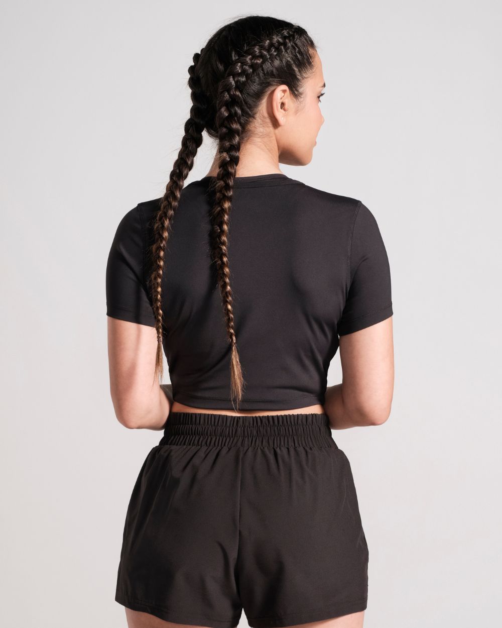 Fitted Cropped Tee - Black image 3