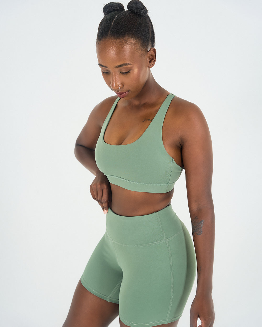 Womens Hot Shorts - Forest Green image 4