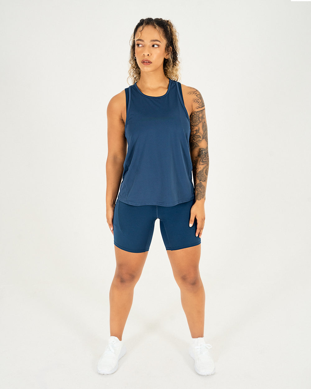 Womens Racerback Tank Top - Navy image 5