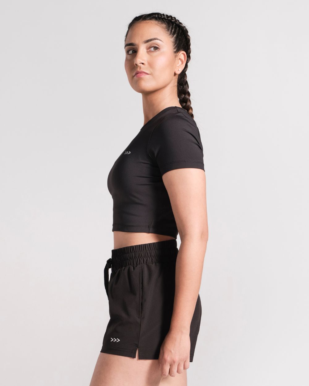 Fitted Cropped Tee - Black image 2