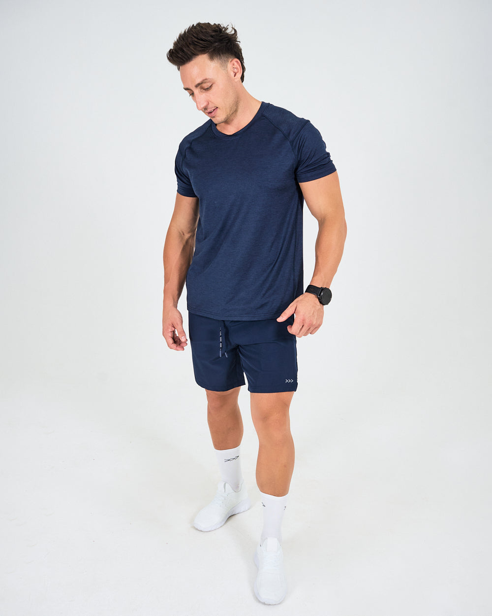 Mens Melange Activ Tee - Navy image 5