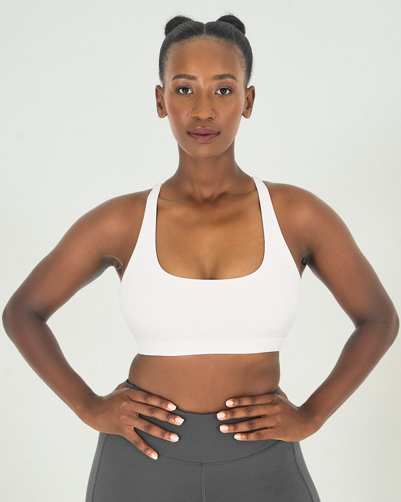 Womens Core Sports Bra - Vanilla White image 0
