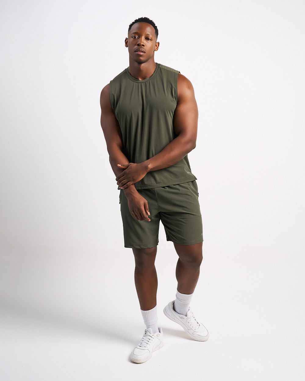 Mens 8-inch Shorts - Olive Green image 5