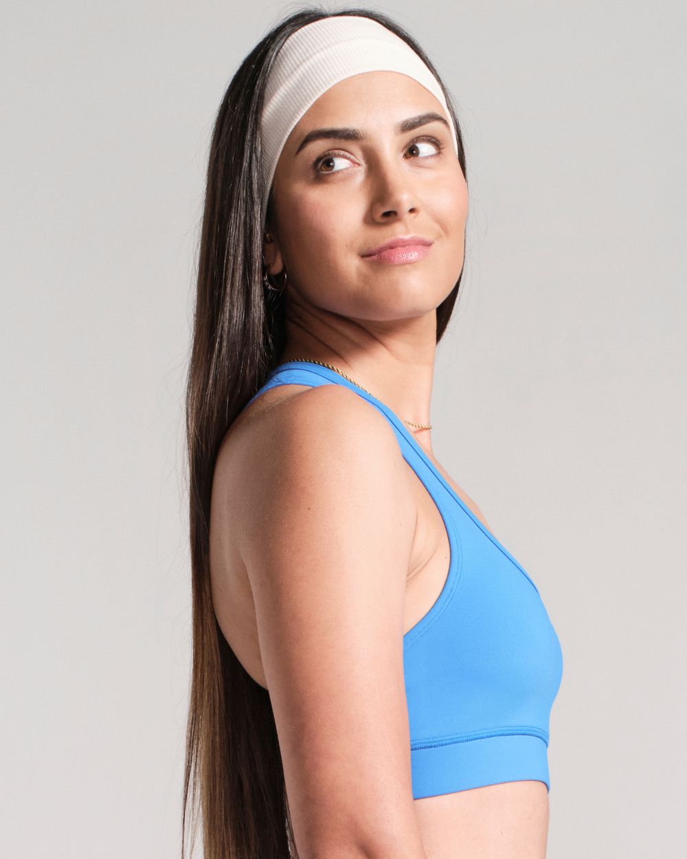 Racerback Sports Bra - Bright Blue image 3