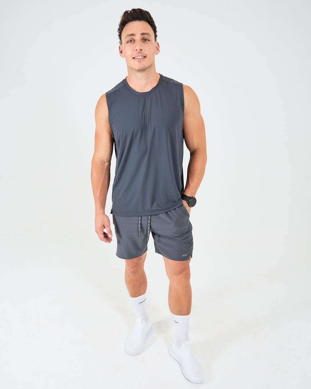 Mens Core 7-Inch Shorts - Grey image 4