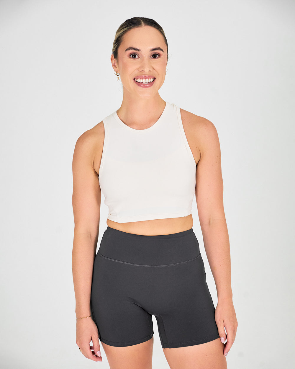 Womens Cropped Vest - Vanilla White image 0