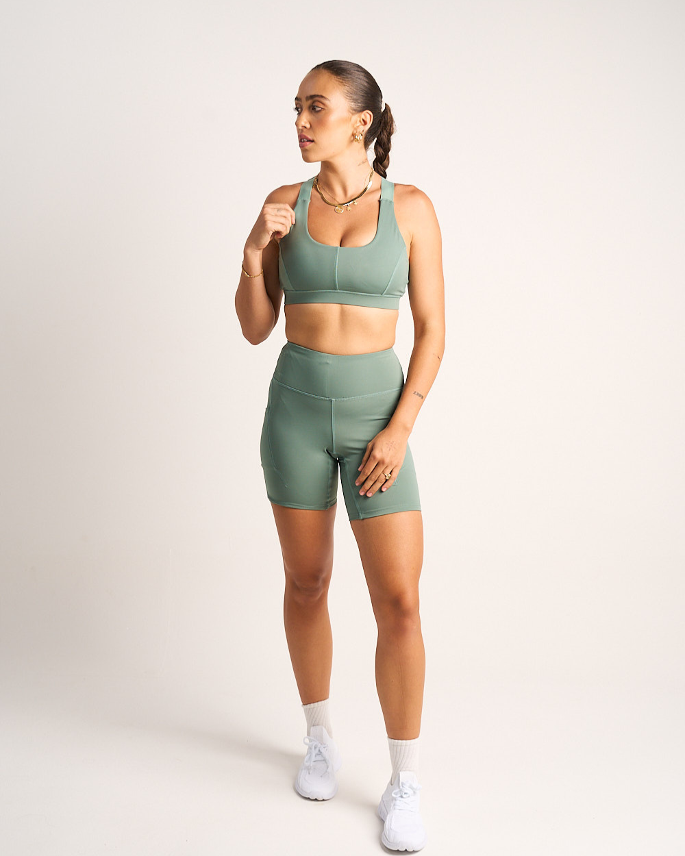 Womens High Impact Sports Bra - Forest Green image 5