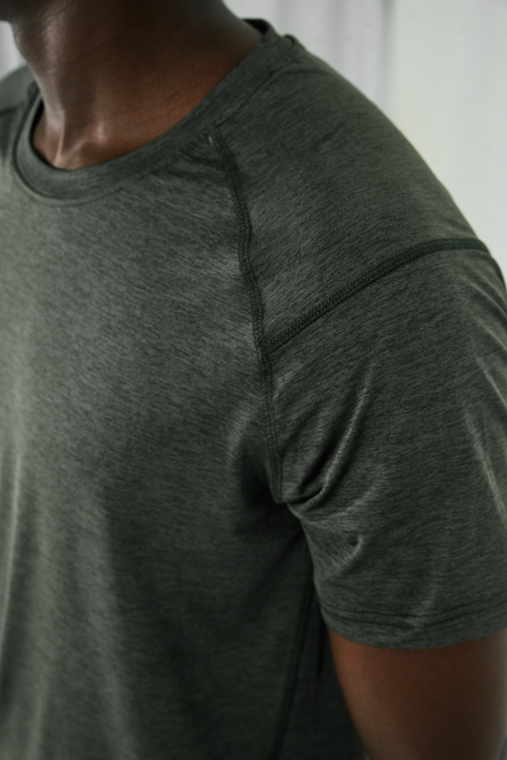 Mens Melange Activ Tee - Olive Green image 4