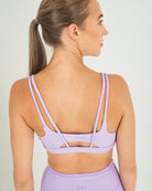Womens Strappy Sports Bra - Lilac image 2