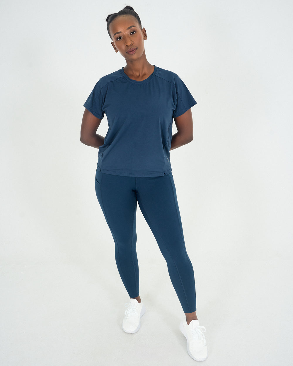 Womens Pinhole Boxy Tee - Navy image 5