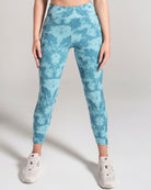 Printed 7/8 Leggings - Teal image 0