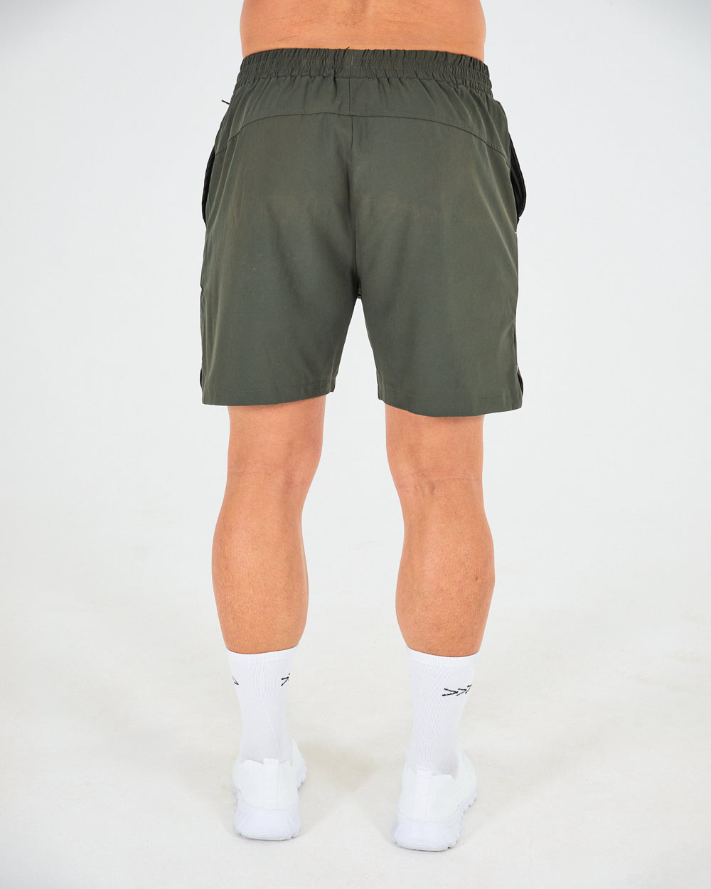 Mens Train 6-Inch Shorts - Olive Green image 3