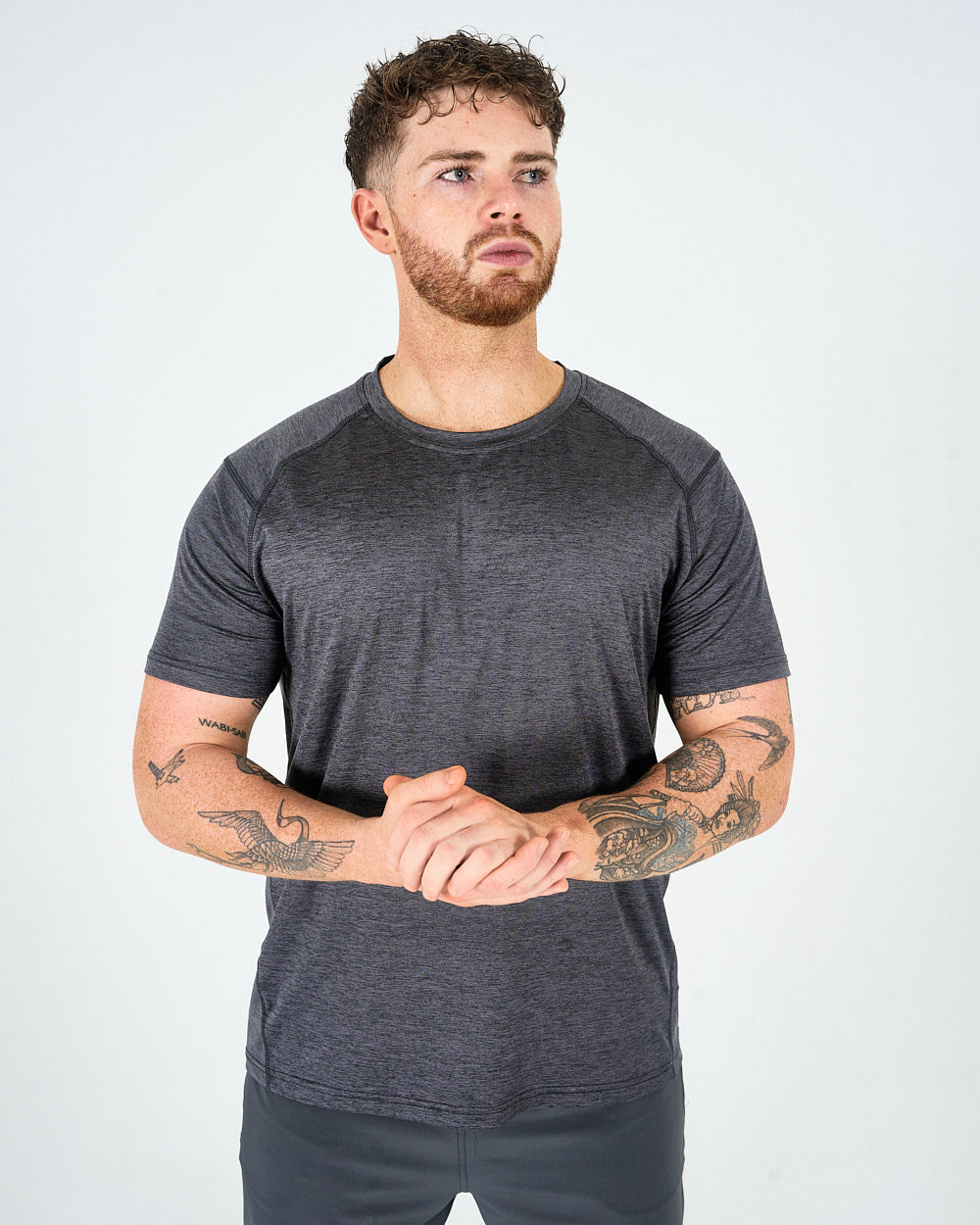 Mens Melange Activ Tee - Grey image 0