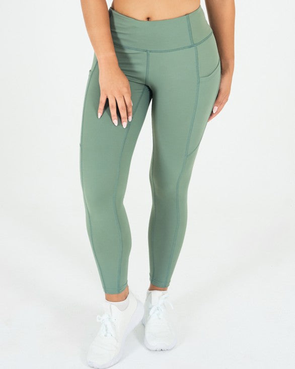 Womens Active Leggings - Forest Green image 0