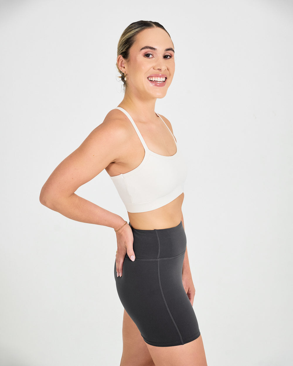 Womens Y Back Sports Bra - Vanilla White image 2