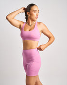 Womens Bike Shorts - Dusty Pink image 2
