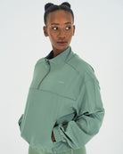 Womens Quarter Zip Jacket - Forest Green image 5