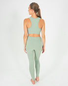 Womens Cropped Vest - Sage Green image 4