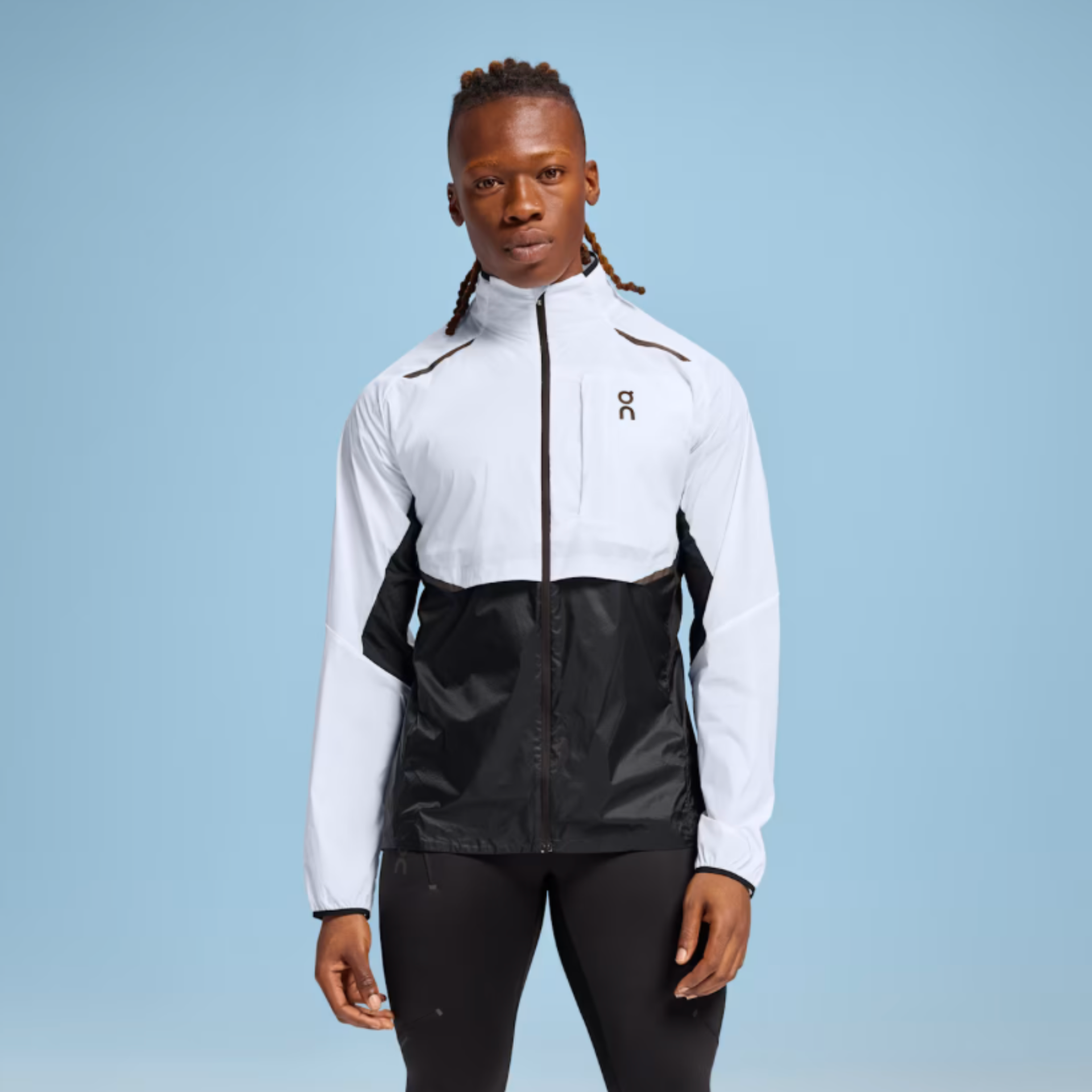 ON Cloud Mens - Running Weather Jacket - White Black – Verbe Activ