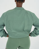 Womens Quarter Zip Jacket - Forest Green image 2