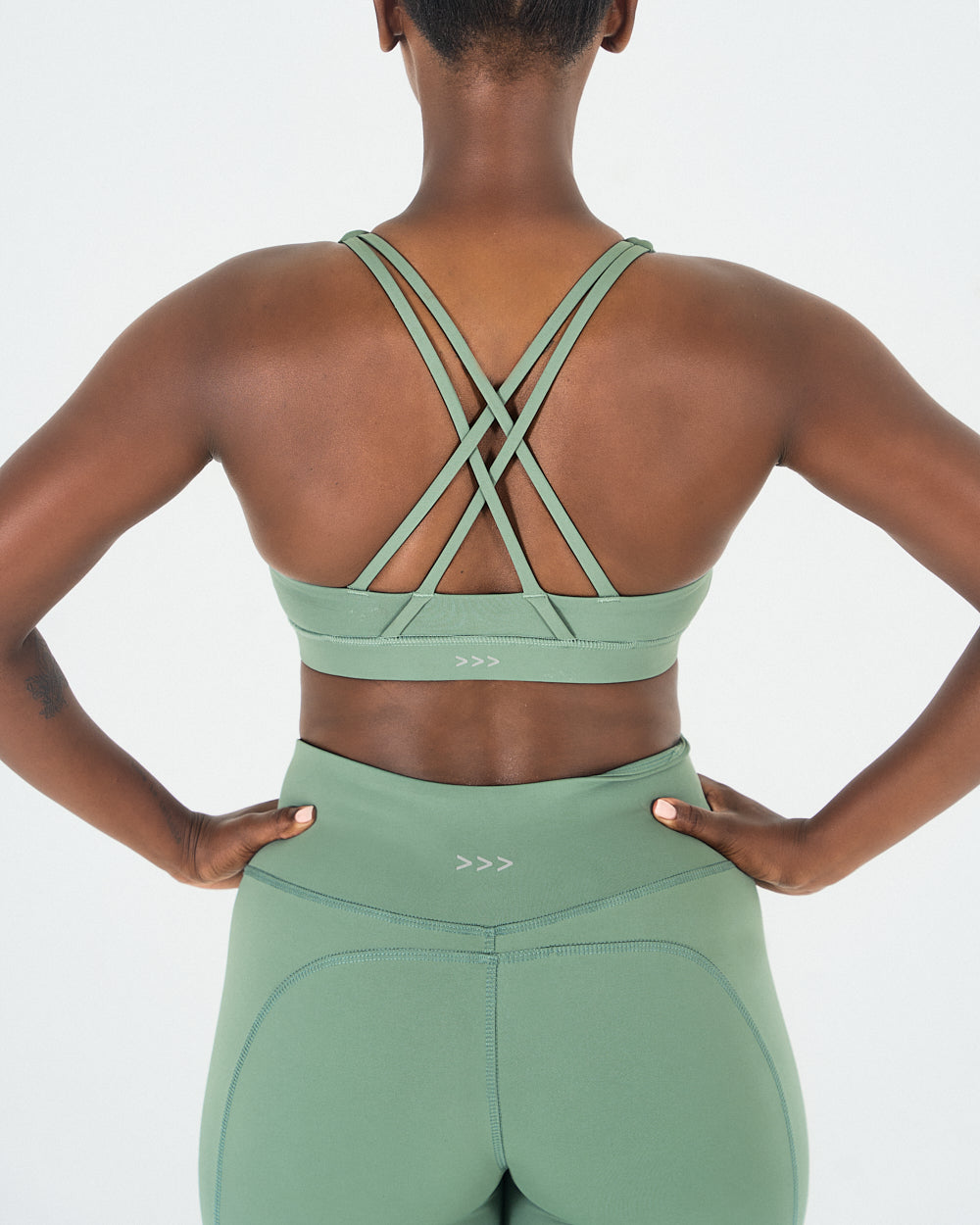 Womens Core Sports Bra - Forest Green image 3