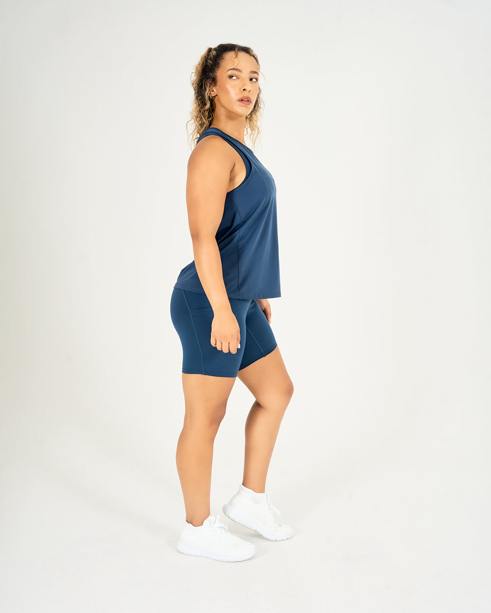 Womens Racerback Tank Top - Navy image 4