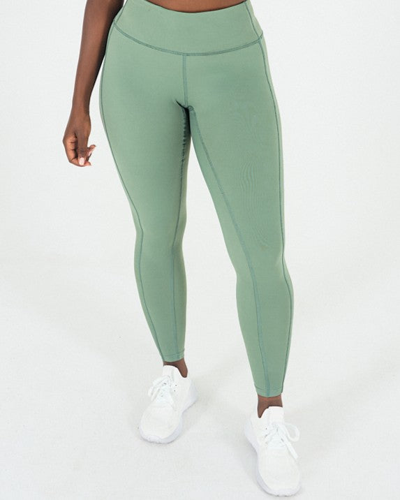 Womens Full Length Leggings - Forest Green image 0