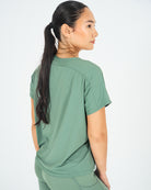 Womens Pinhole Boxy Tee - Forest Green image 4