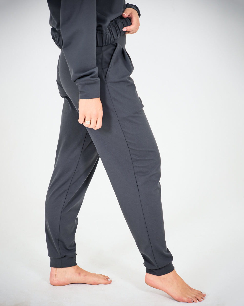 Womens Relaxed Yoga Pants - Sapphire Grey image 2