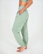 Womens Relaxed Yoga Pants - Sage Green image 2