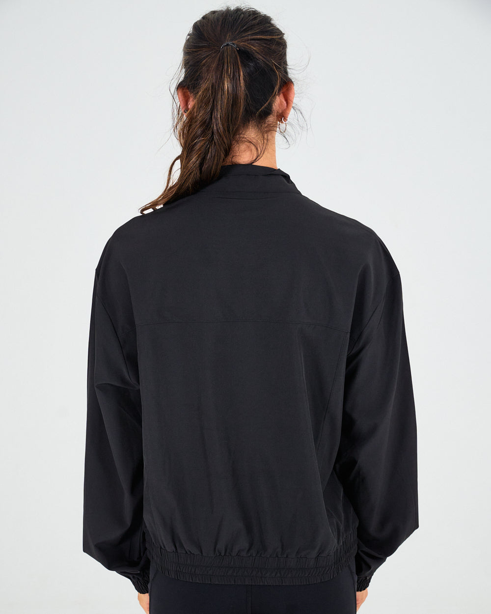 Womens Quarter Zip Jacket - Black image 2