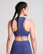 Printed Racerback Sports Bra - Electric Blue image 2