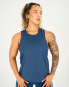Womens Racerback Tank Top - Navy image 0