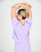 Womens Pinhole Boxy Tee - Lilac image 2