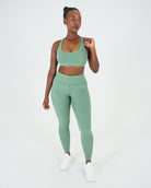 Womens Full Length Leggings - Forest Green image 5