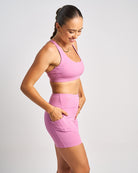 Womens Bike Shorts - Dusty Pink image 4